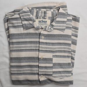 Striped Button Up Mens shirt